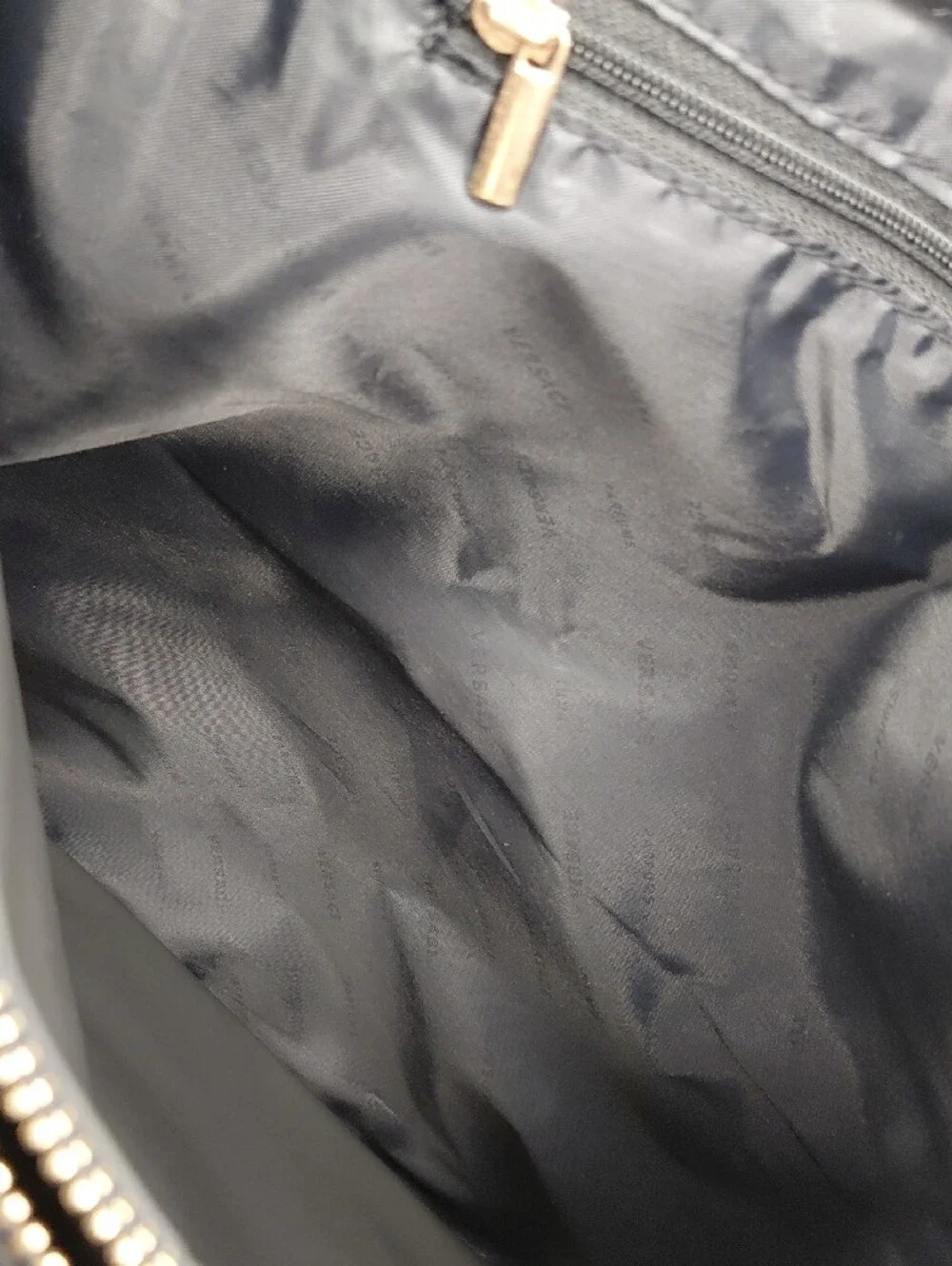 Versace Black Tote with Gold Medusa Logo